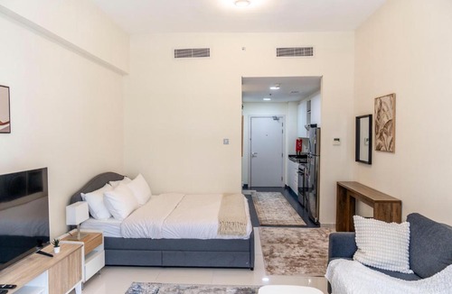 Dubai Apartment | Warm & Stylish Studio with Balcony