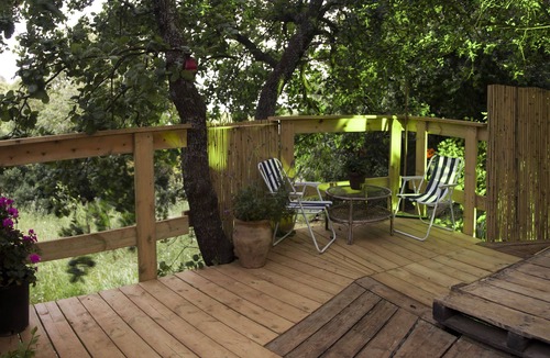 Amirim Ski Chalet | Yurt located in a little oak grove
