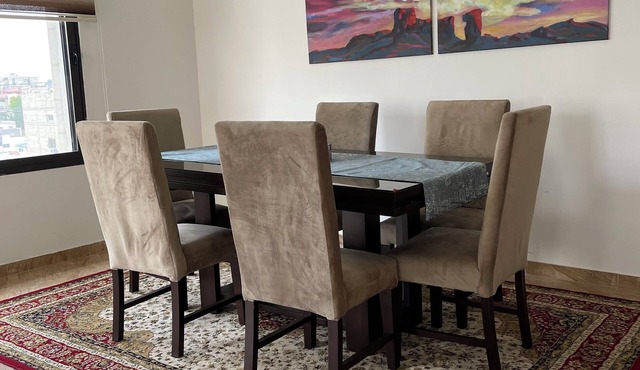 (3) 3-bedroom family apartment near shopping, mosque; free indoor parking