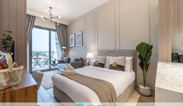 Airstay - Stylish Studio - JVT - Community Views - Monthly Offer Available