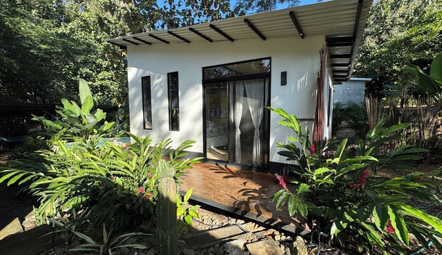 Artist-designed bungalow by the beach in Playa Negra with pool, AC, WiFi