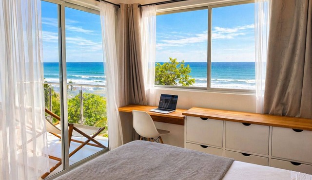 Beachfront Top Floor + Balcony | Teak Design