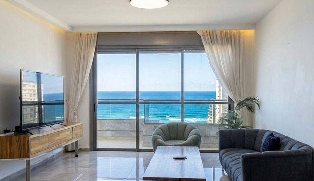 Bright 3BR w/Large Terrace & Sea View | Mamad