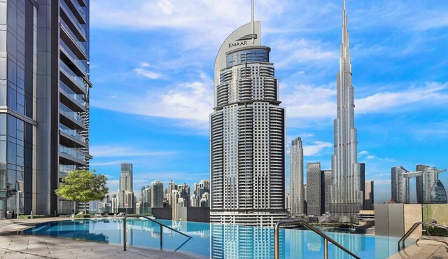 Burj Khalifa View 2BR | Pool, City Views & Prime Location Near Dubai Mall