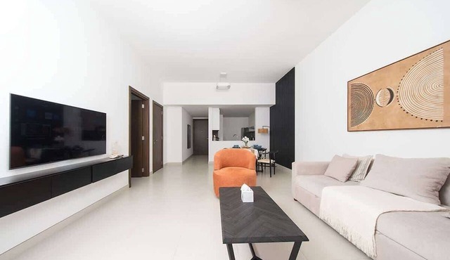 Chic 1BR with Balcony & Pool Access