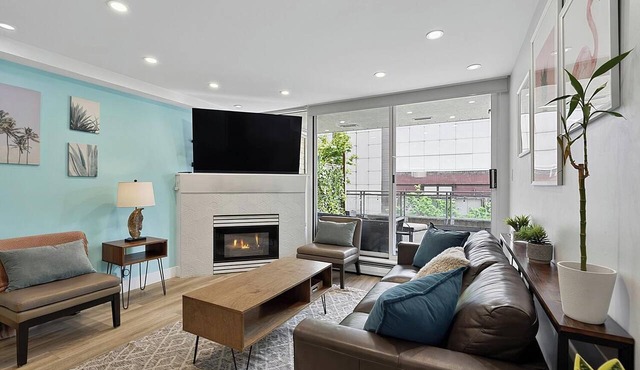 Comfortable 2BR + Den & Huge Private Patio | Free Parking | Pet Friendly in Vancouver