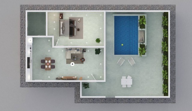 Cozy 1-bedroom villa with AC and WiFi in charming