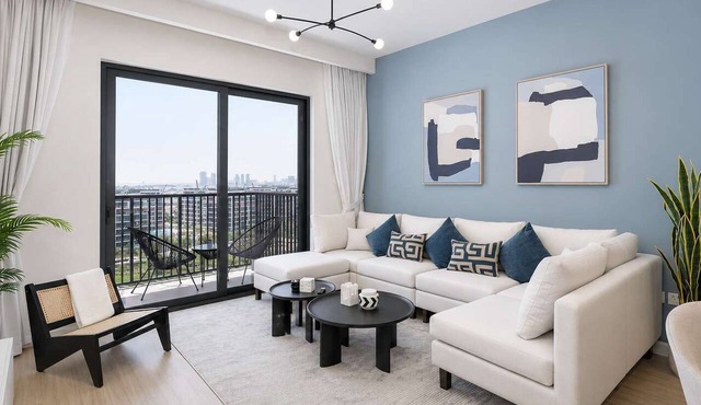 Free housekeeping visits during your stay - StayShort - Chic 1-Bed for 4 in Prime Dubai Hills Location!