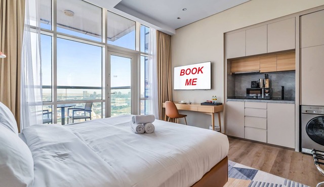 Free housekeeping visits during your stay - StayShort - Stylish Studio in JVT Sleeps 2 with Balcony