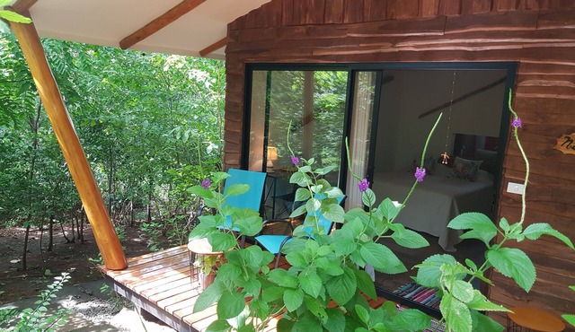 Lodge for 6 people. Comprising 3 bungalows with swimming pool.