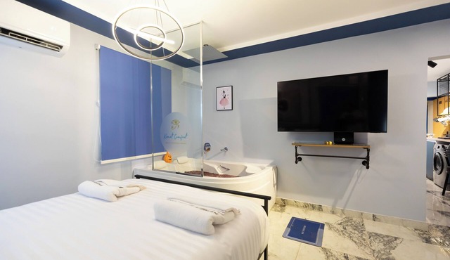 Lovely studio Blue hygienic Jacuzzi Massager 5minto CAirport in Cairo in Cairo Governorate
