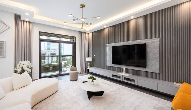 Modern 4BR w/Full Burj Al Arab View & Pvt Rooftop