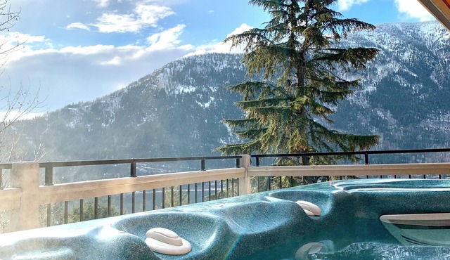 NEW Modern Mountain Haven | Luxe View, Sauna, Hot Tub & Fireplace in Nelson