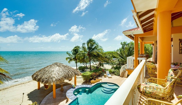 Premier 2BR Beachfront Villa with Pool Access in Placencia