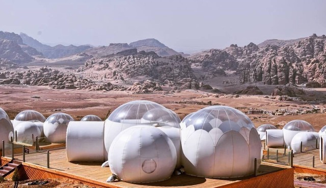 Sleep in Petra under the stars and enjoy your own hot tub.