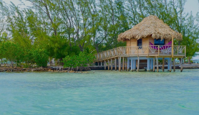 Spacious Overwater Bungalow w/Air Conditioning & Private Walk-In Shower in Dangriga