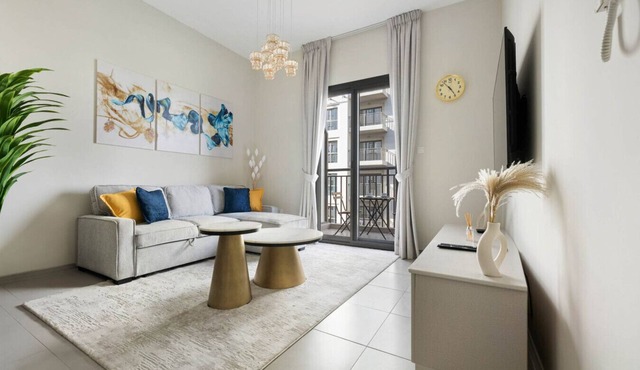 Stylish 1BR in Safi | Balcony, Pool, Gym | Town Square Dubai