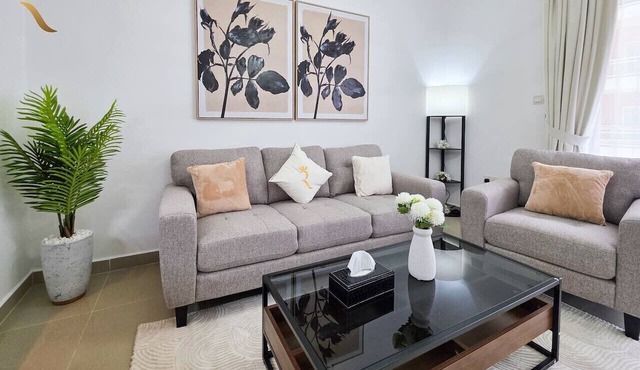 Stylish 1BR with Dining, Balcony & Kitchen Al Reef