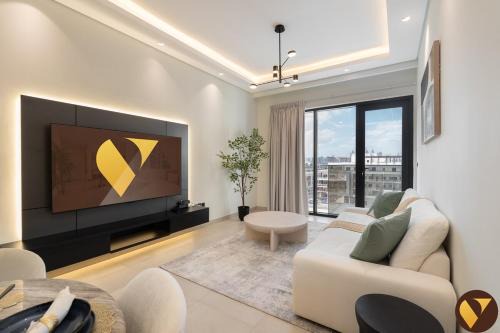 Vogue Vacation Homes, JVC Al Serh Residences Near Circle Mall, One Bedroom Apartment with Balcony and City View, Access to all Amenities
