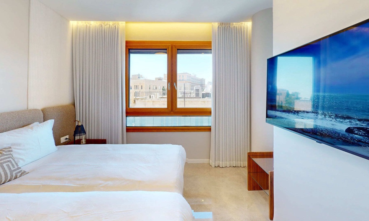 Mamilla Apartment | King David Residences: Spacious 3-bdrs 3-bths with Pool, Gym & View in Jerusalem