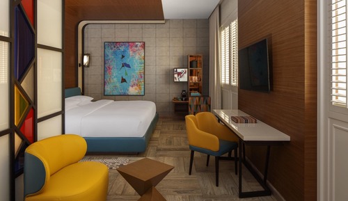 Junior Suite, 1 King Bed, Courtyard View
