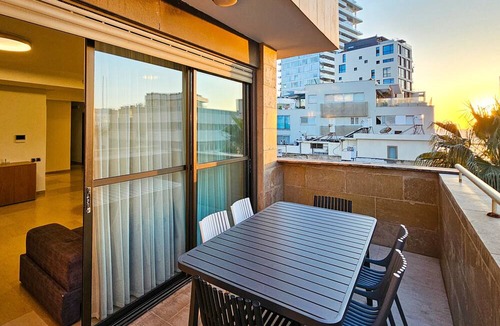 Tel Aviv Promenade Apartment | MAMAD Upscale Family Home with Balcony, Parking next to Beach by FeelHome