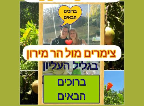 צימרים מול הר מירון בצבעון בגליל העליון אורלי ומאיר,למשפחות ולזוגות
